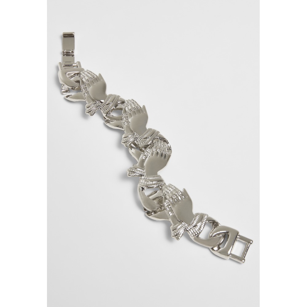 Urban Classics - Pray Hands Armband - Zilverkleurig